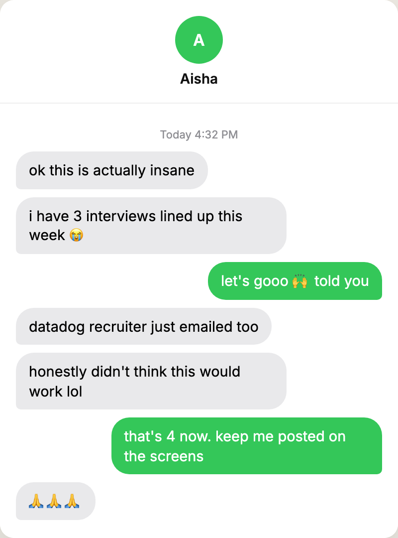 Client text messages